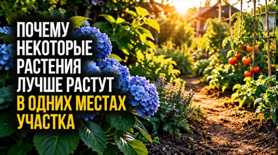Почему некоторые растения лучше растут в одних местах участка