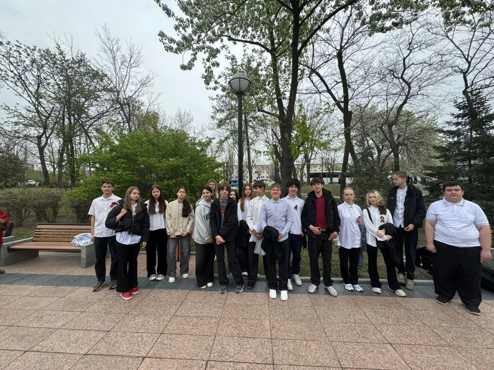 🌟   Сегодня 7 мая  наши школьники 7 А и 7 Г классов приняли участие в торжественном мероприятии в Па