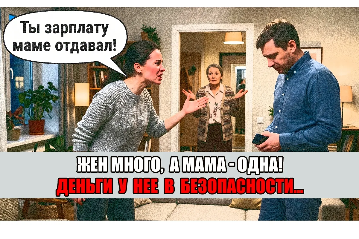 - Твоя зарплата - на продукты, а его - мне на черный день! - заявила свекровь