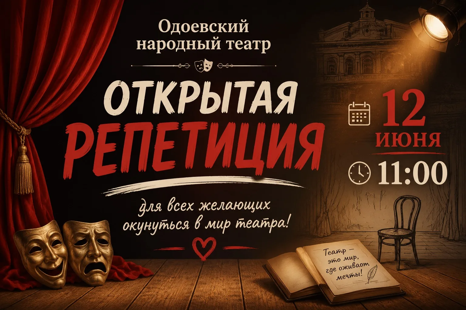 Приглашаем заглянуть за кулисы! 🎭

Вы когда-нибудь задумывались, как рождается спектакль? Как из об
