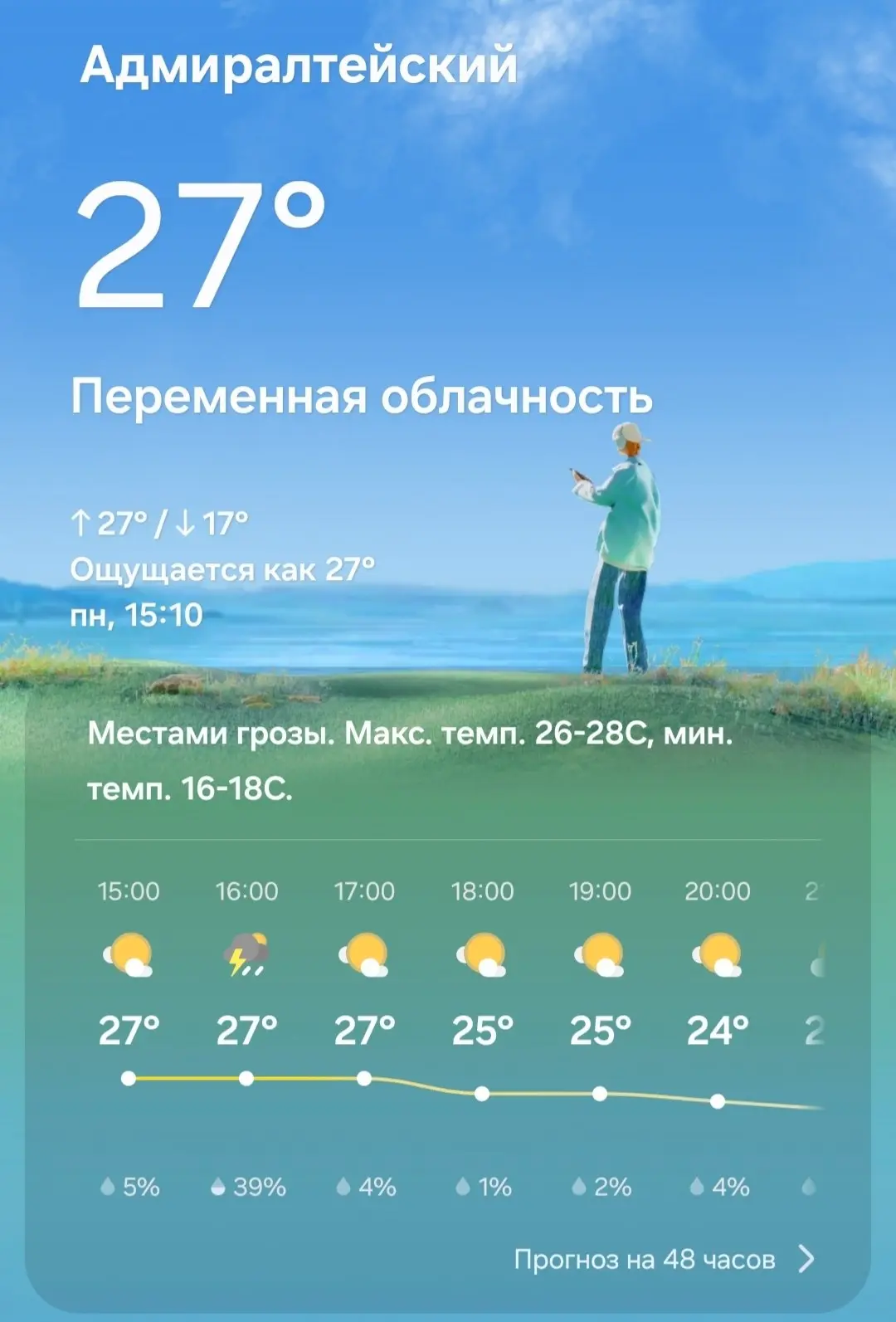 ☀️ Жара до +27 градусов прямо сейчас накрыла Петербург

А уже через час в город придет гроза.

Питер