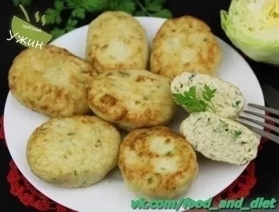 Куриные котлеты с капустой