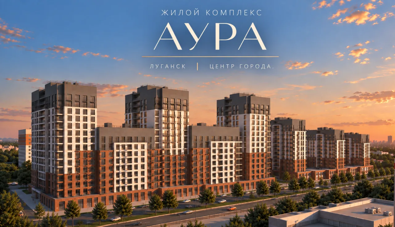 Квартиры в новом ЖК «Аура» в центре Луганска — реальный платёж от 15 000₽/мес.