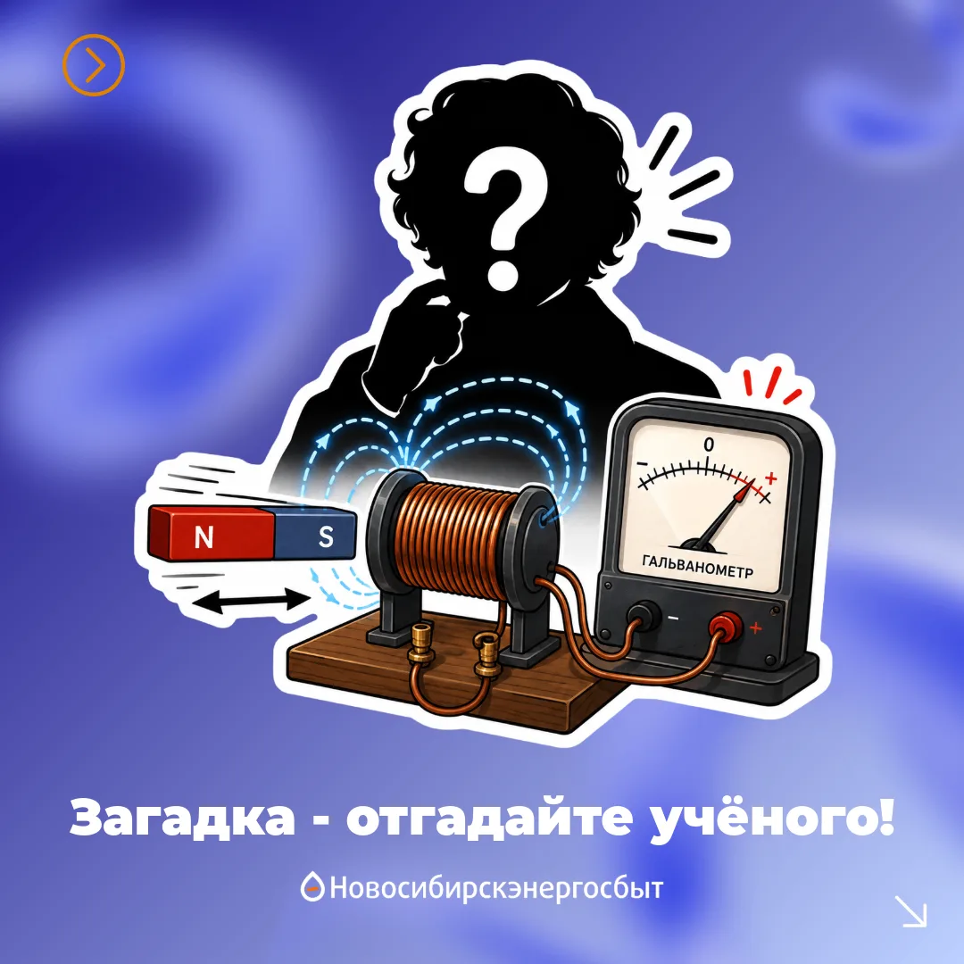 🧲 Учёный двигал магнит возле катушки с проводом — и заметил, что в цепи появляется эле...