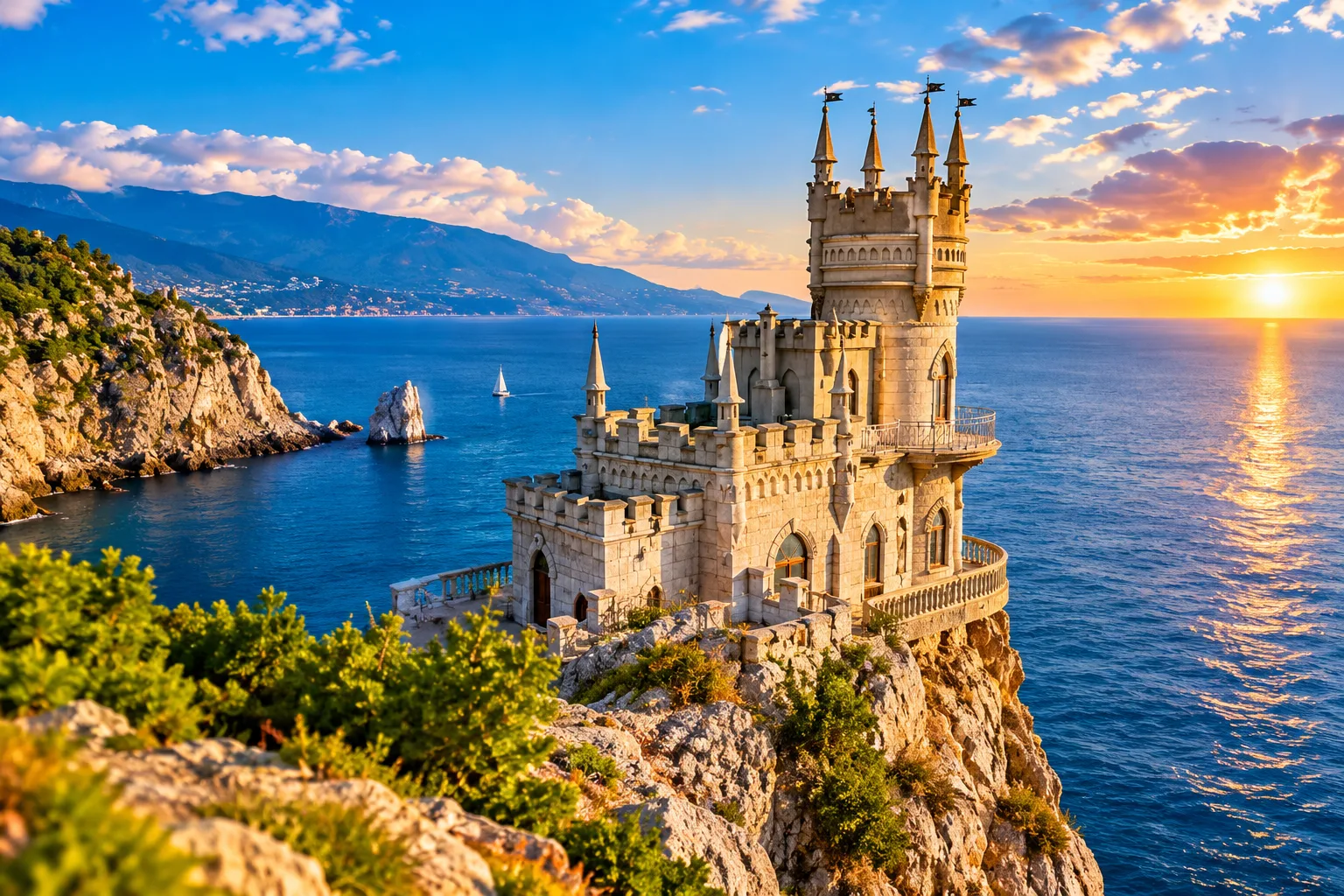 🏰 Ласточкино гнездо: замок на краю обрыва