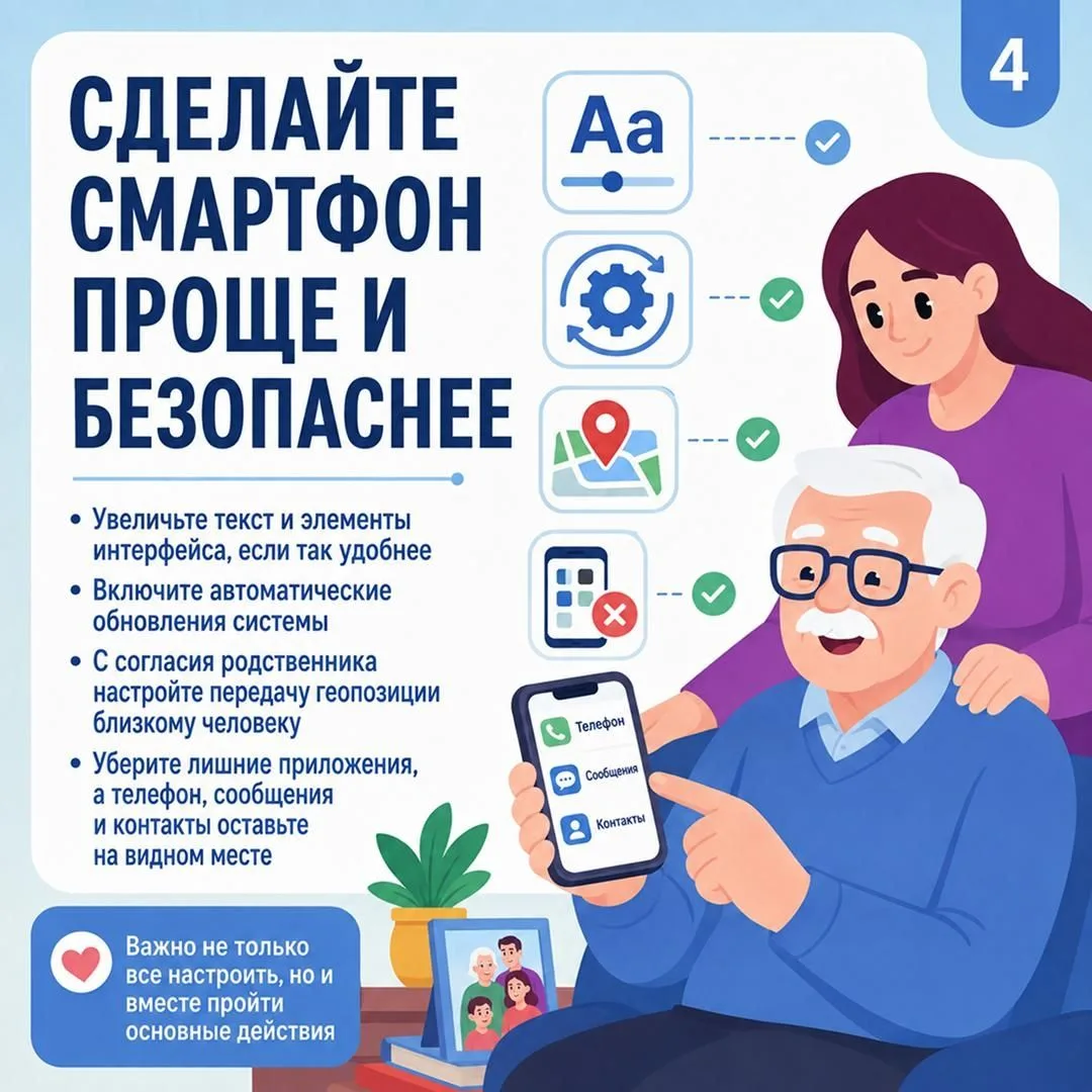 Смартфон пожилого человека: что стоит проверить уже сегодня