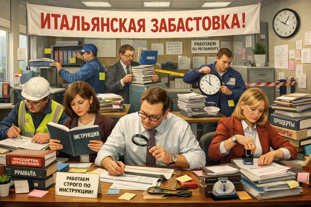 Знаете, есть такая форма протеста работников, которая называется «итальянская забастовк...