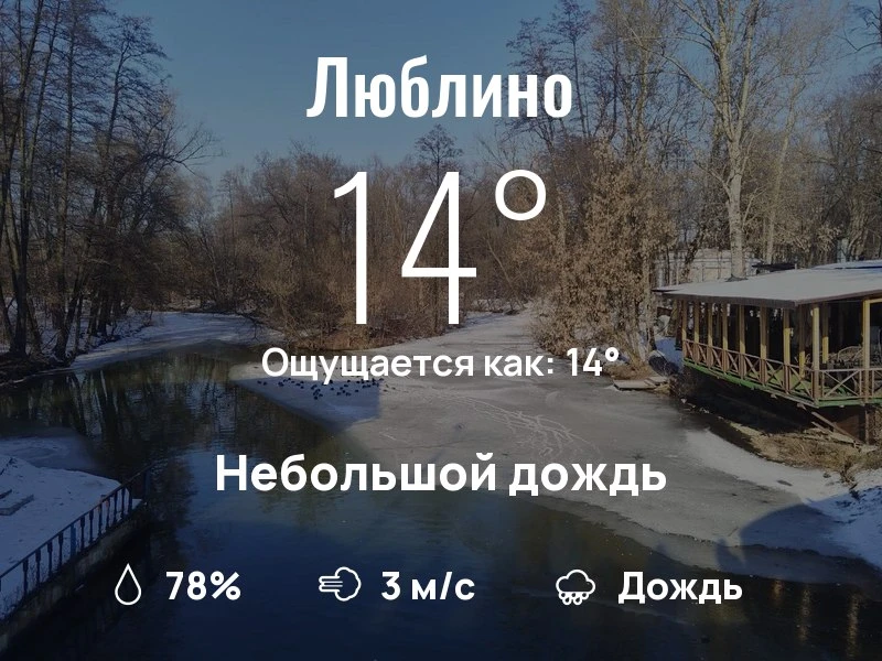 Что с погодой в Люблино?