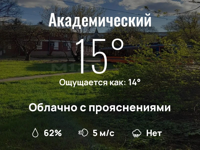 Что с погодой в Академическом?