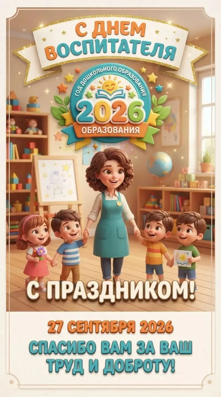 🥳Уважаемые работники дошкольного образования, поздравляю с вашим профессиональным праз...
