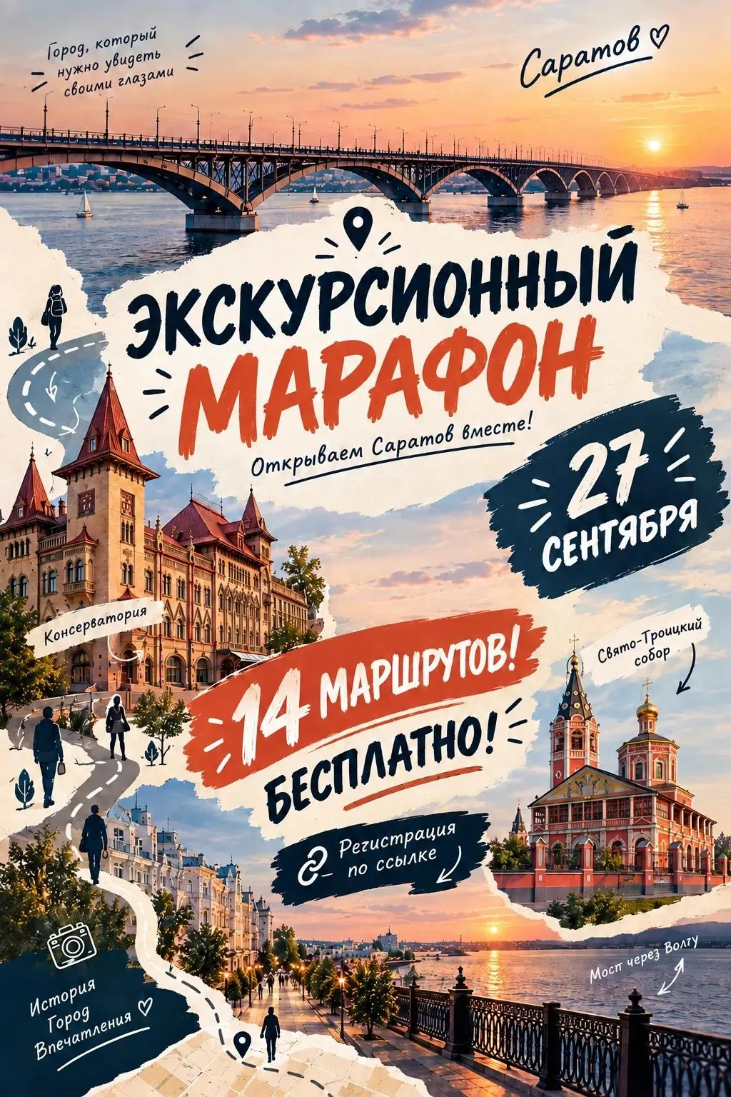 В честь Всемирного дня туризма в Саратове пройдёт «Экскурсионный марафон»