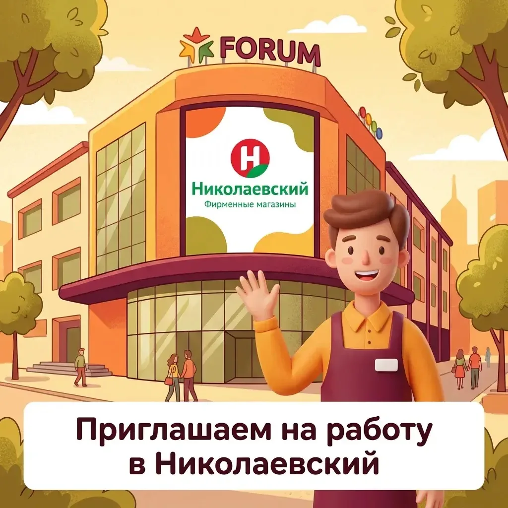 Приглашаем на работу в "НИКОЛАЕВСКИЙ"  в ТРЦ Форум (ул. Ленина, 39):