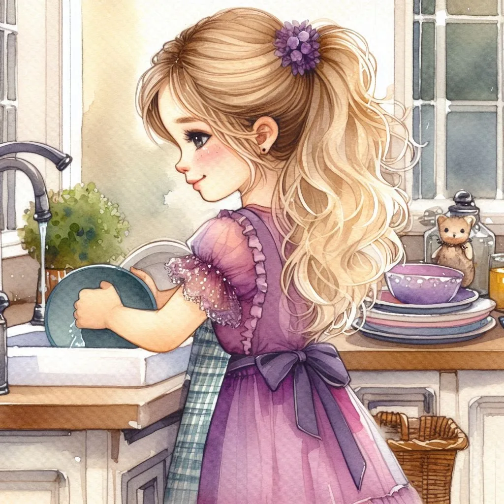 Мамина помощница.😍 Скоро 8 марта, и мы будем говорить с детьми о том, как важно помогать мамам, бабу