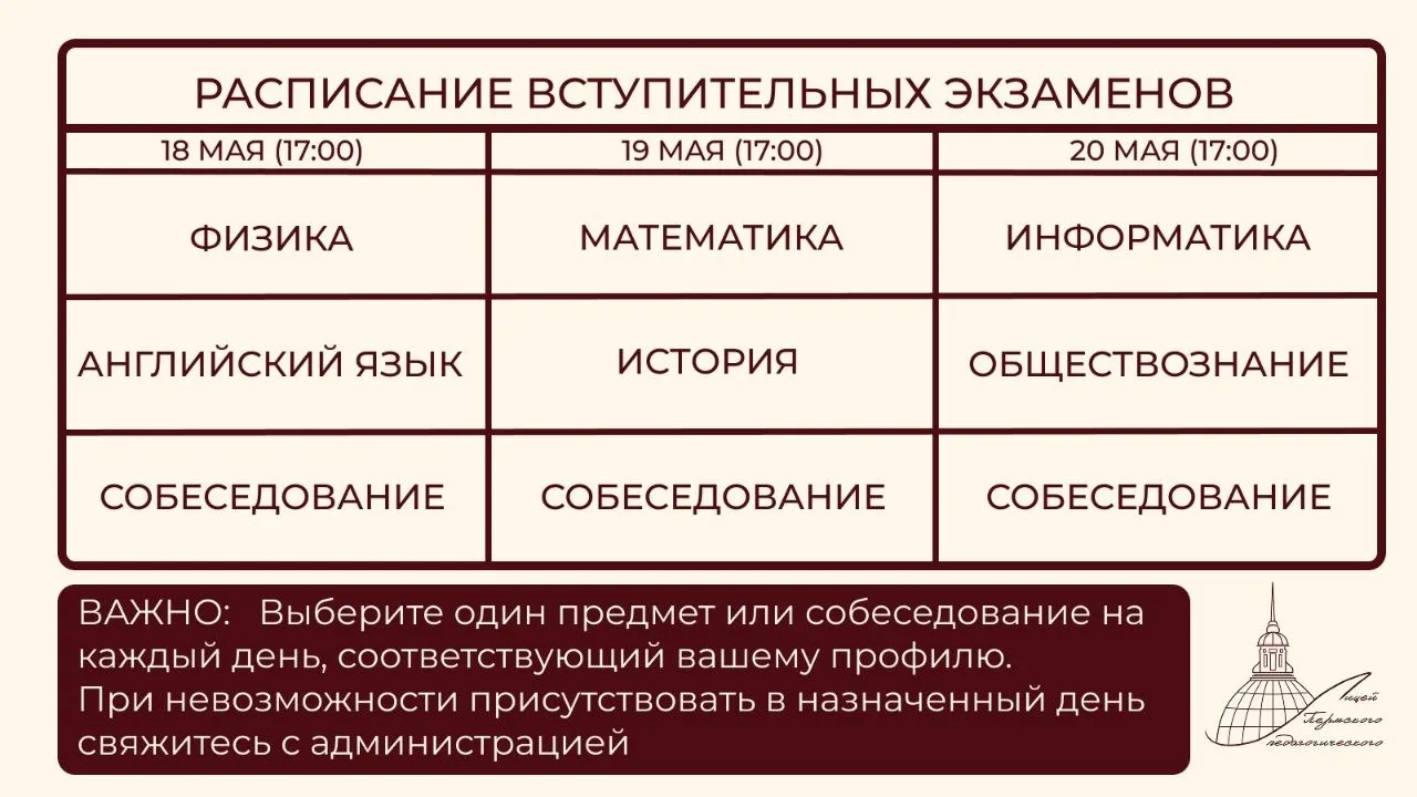 Вступительные испытания уже начались!