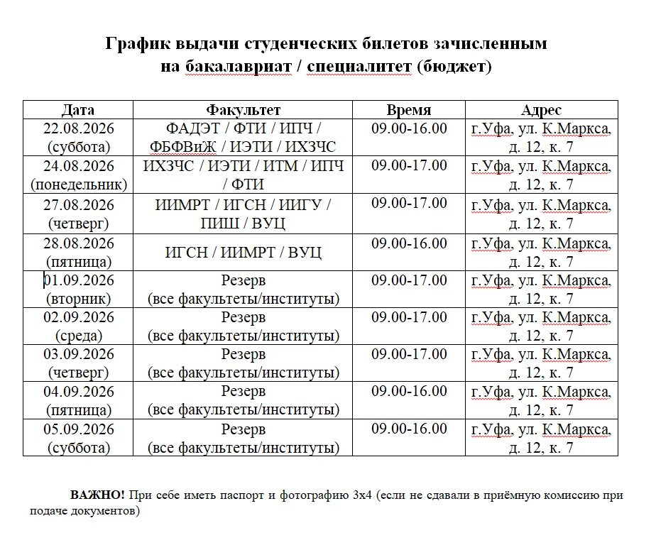ВНИМАНИЕ, студентам первого курса!