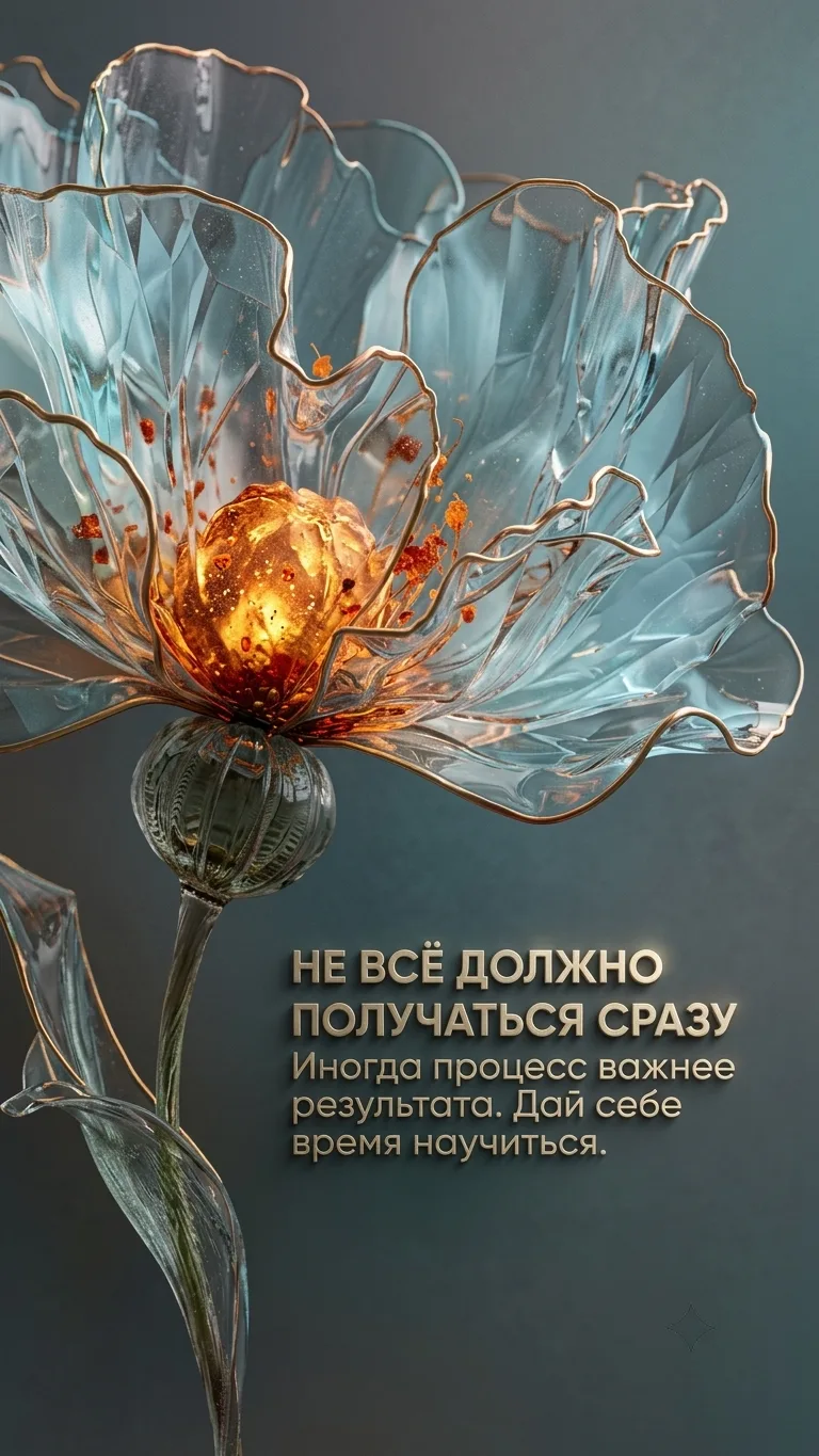 Не всё должно получаться сразу: иногда процесс важнее результата. ⏳✨