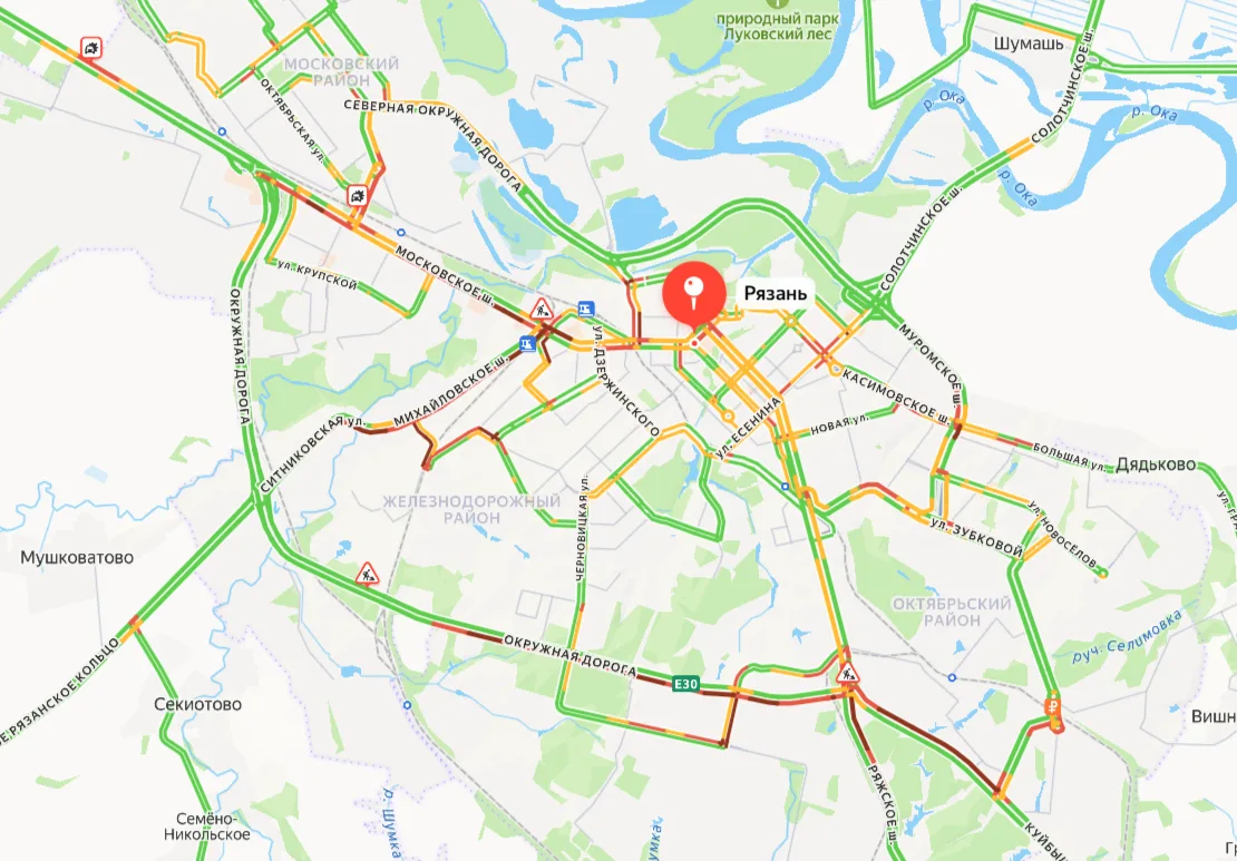🚦Пробки 9 баллов прямо сейчас в Рязани

Вот улицы, по которым в Рязани проехать сейчас сложнее всег