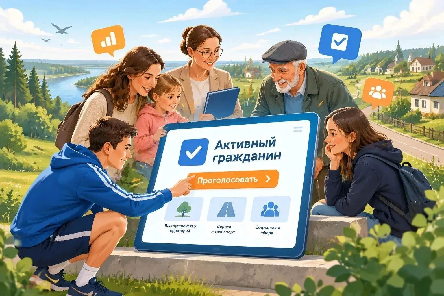 📢 На платформе «Активный гражданин» открыты два голосования по выбору проектов развити...