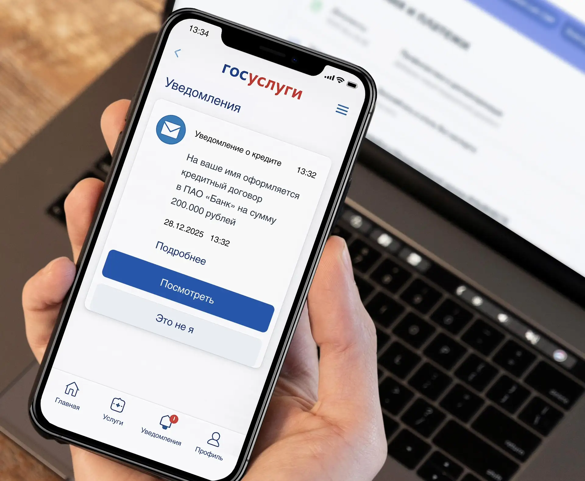 Госуслуги будут оповещать о взятом кредите в течение 15 минут 

Нередки случаи, когда мошенники, исп