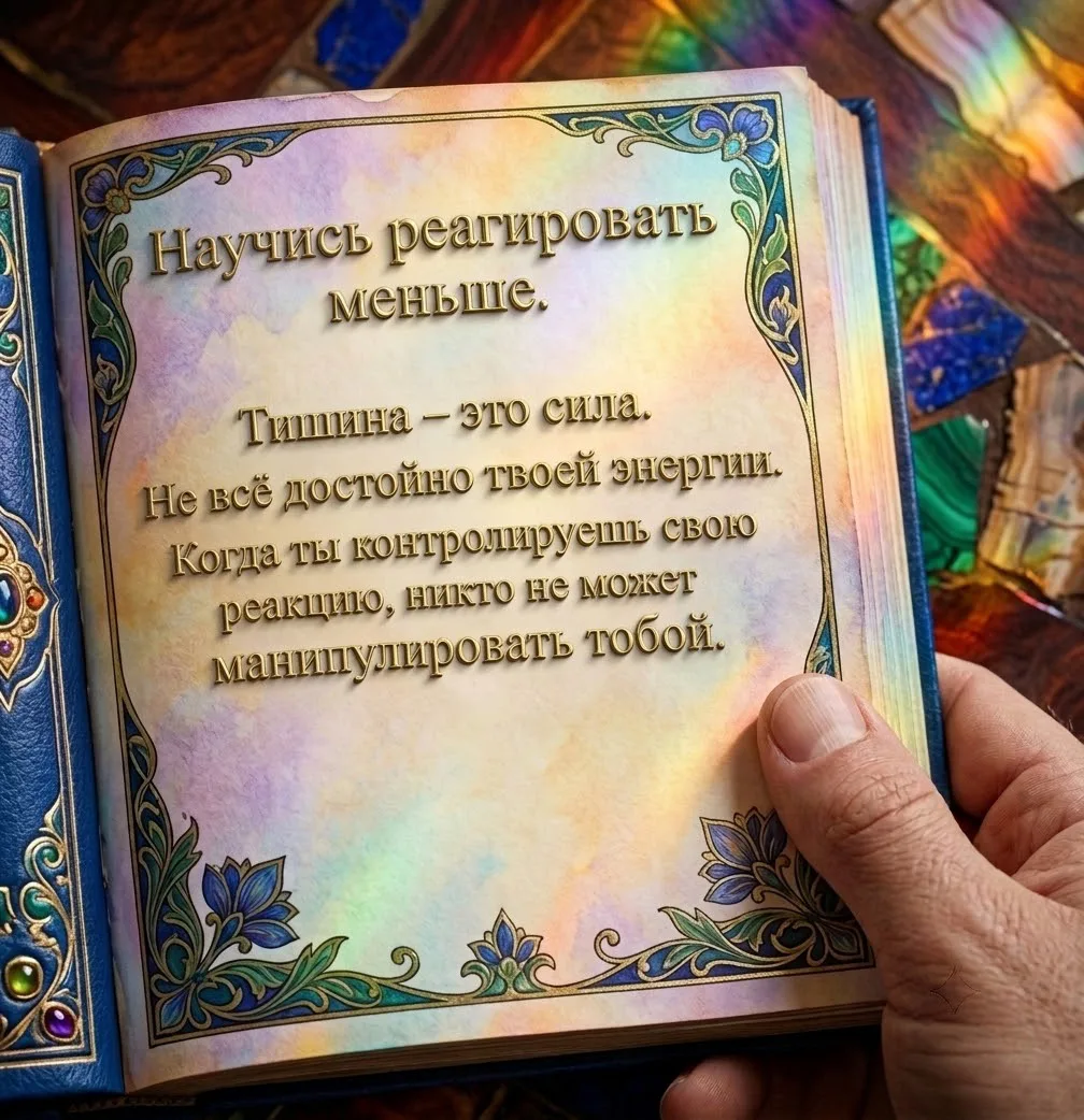 Научись реагировать меньше.