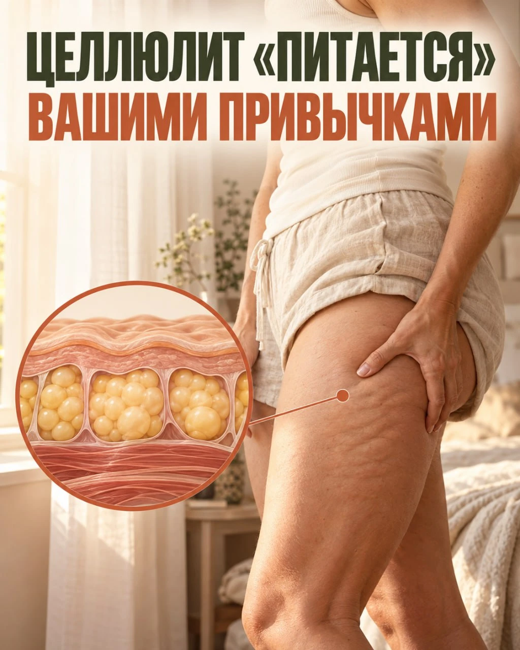 🍊 ЦЕЛЛЮЛИТ «ПИТАЕТСЯ» ВАШИМИ ПРИВЫЧКАМИ