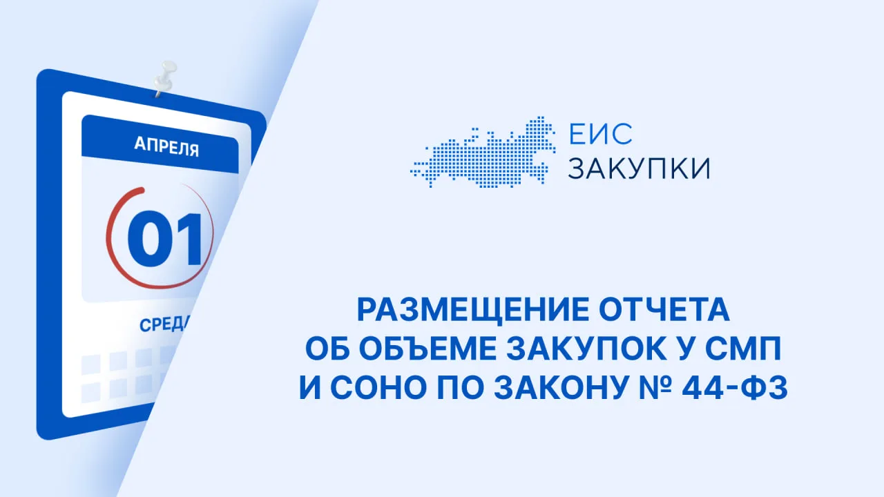 🔔 Обязательное размещение в ГИС ЕИС ЗАКУПКИ заказчиками отчета об объеме закупок у СМП и СОНО по Зак