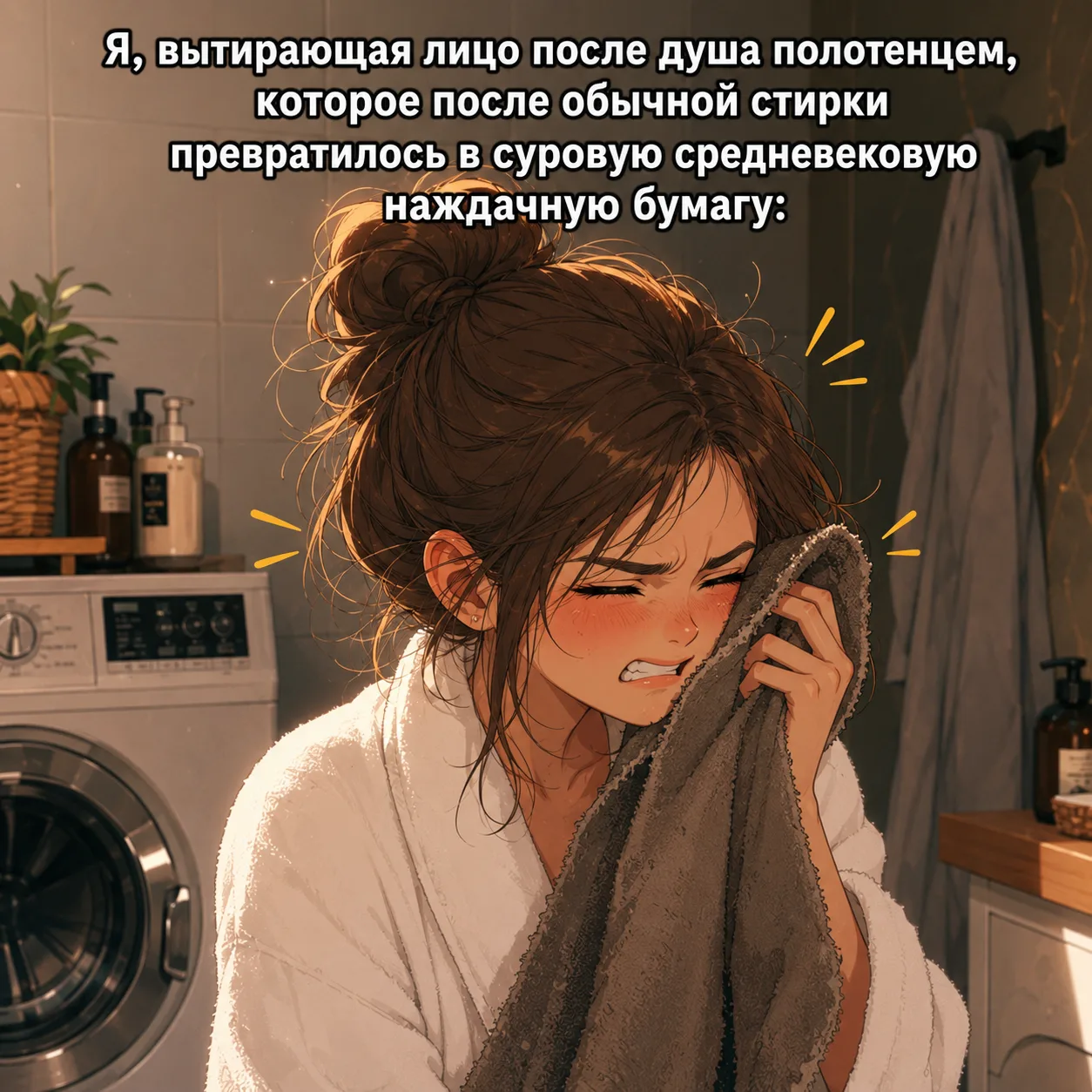 Секрет пушистых и мягких полотенец

Было такое, что полотенца после стирки стали жесткими и колючими