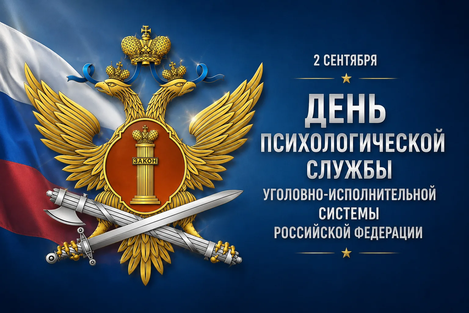 📆2 сентября — День психологической службы уголовно-исполнительной системы Российской Ф...