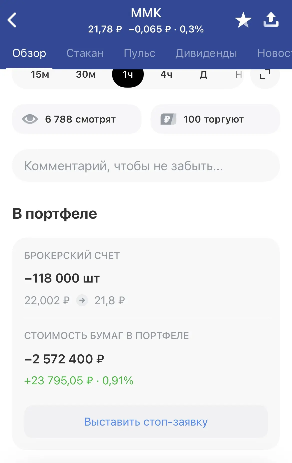 Идем в соответствии с идеями от шорта, после того как от сопротивления увидел реакцию продавца (сраз