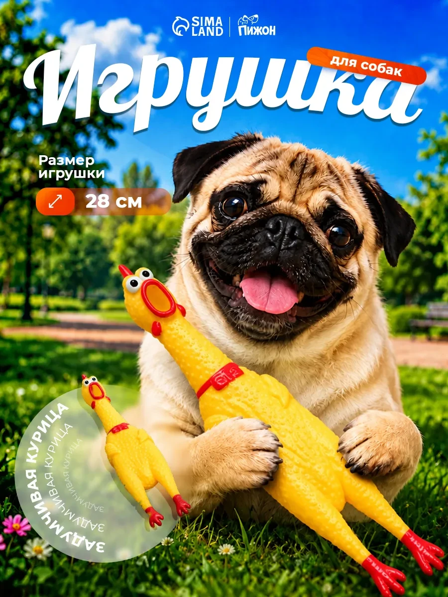 ⚡️ Игрушка для собак, щенков мелких и крупных пород, Пижон