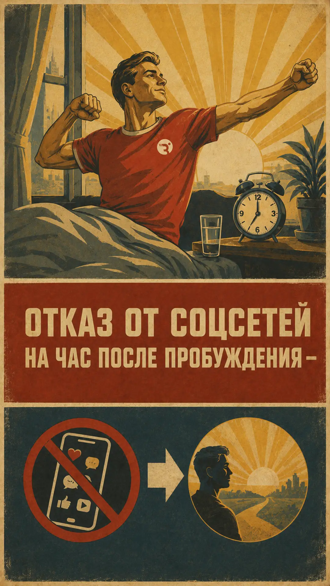 Челлендж недели: отказ от телефона на час после пробуждения