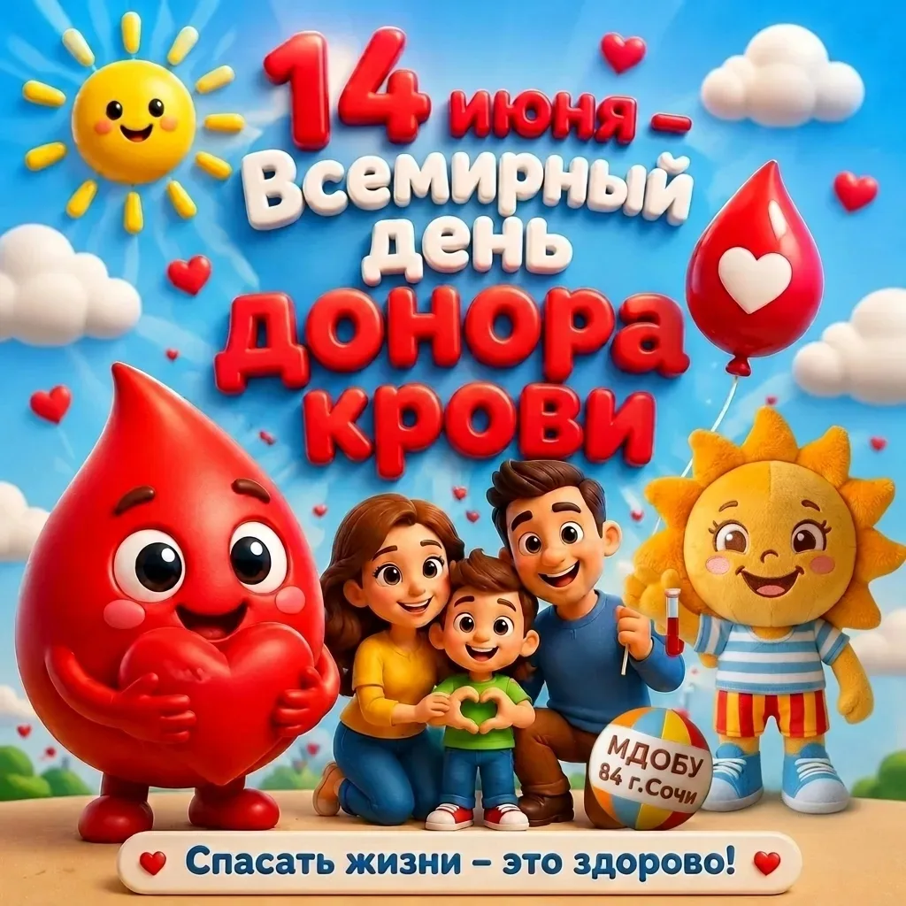 ⚡️ 14 июня – День донора

Сегодня особенный день для всех, кто хоть раз сдавал кровь или только соби