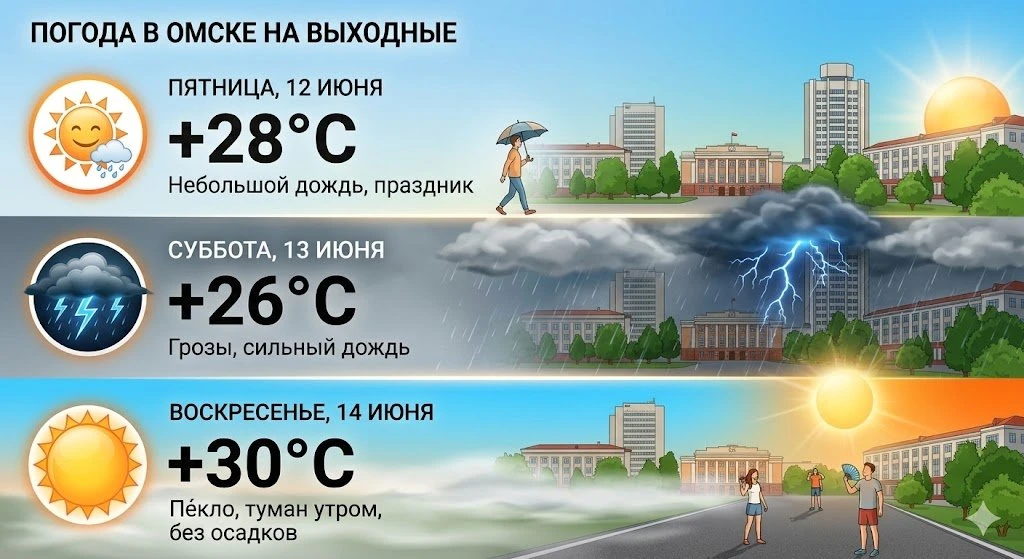 😱 Грозы, туман и 30-градусное пекло: какие ещё погодные невзгоды ждут омичей в выходные

По данным 