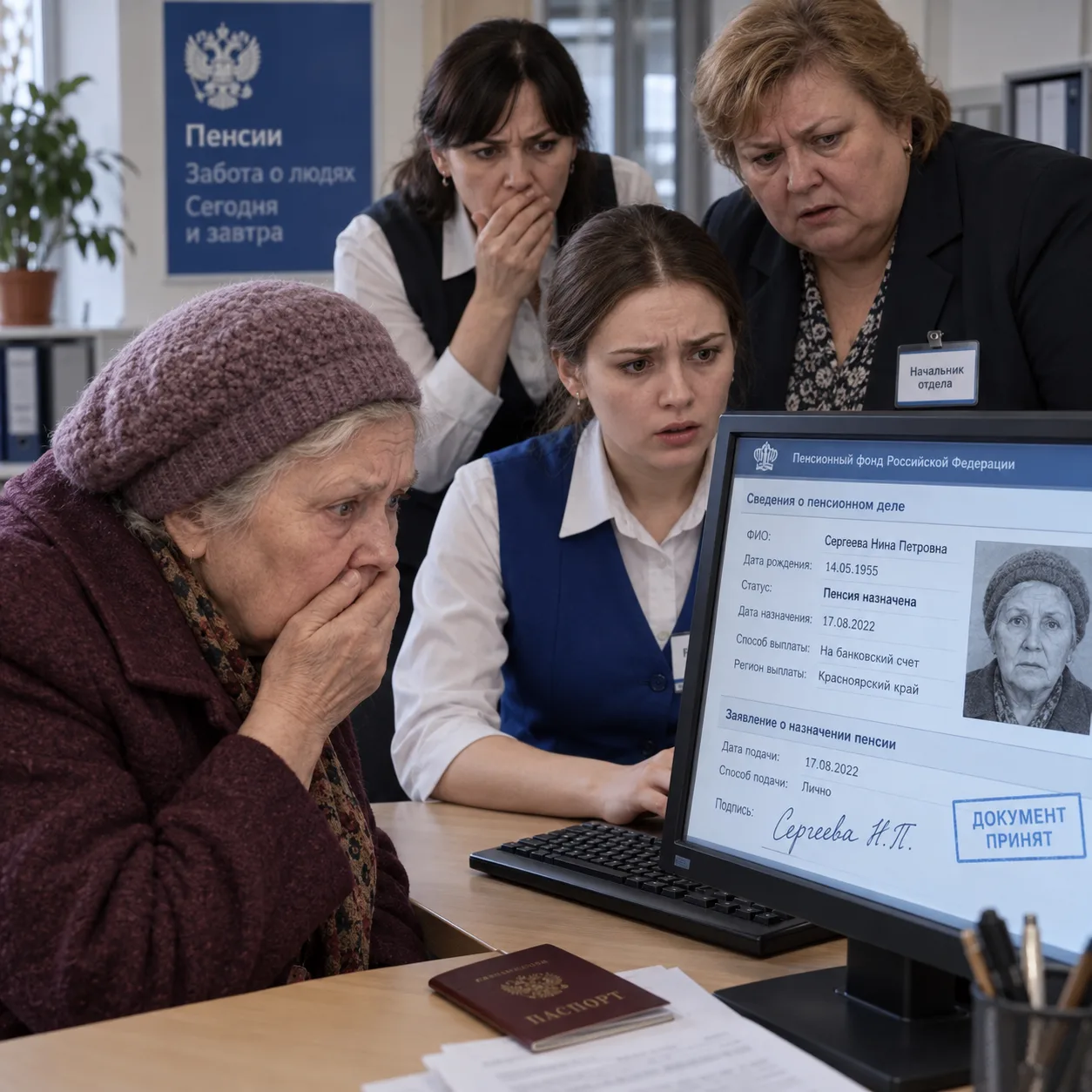 После 60-летия Нина Петровна пришла оформлять пенсию, но в фонде ей сказали то, от чего...