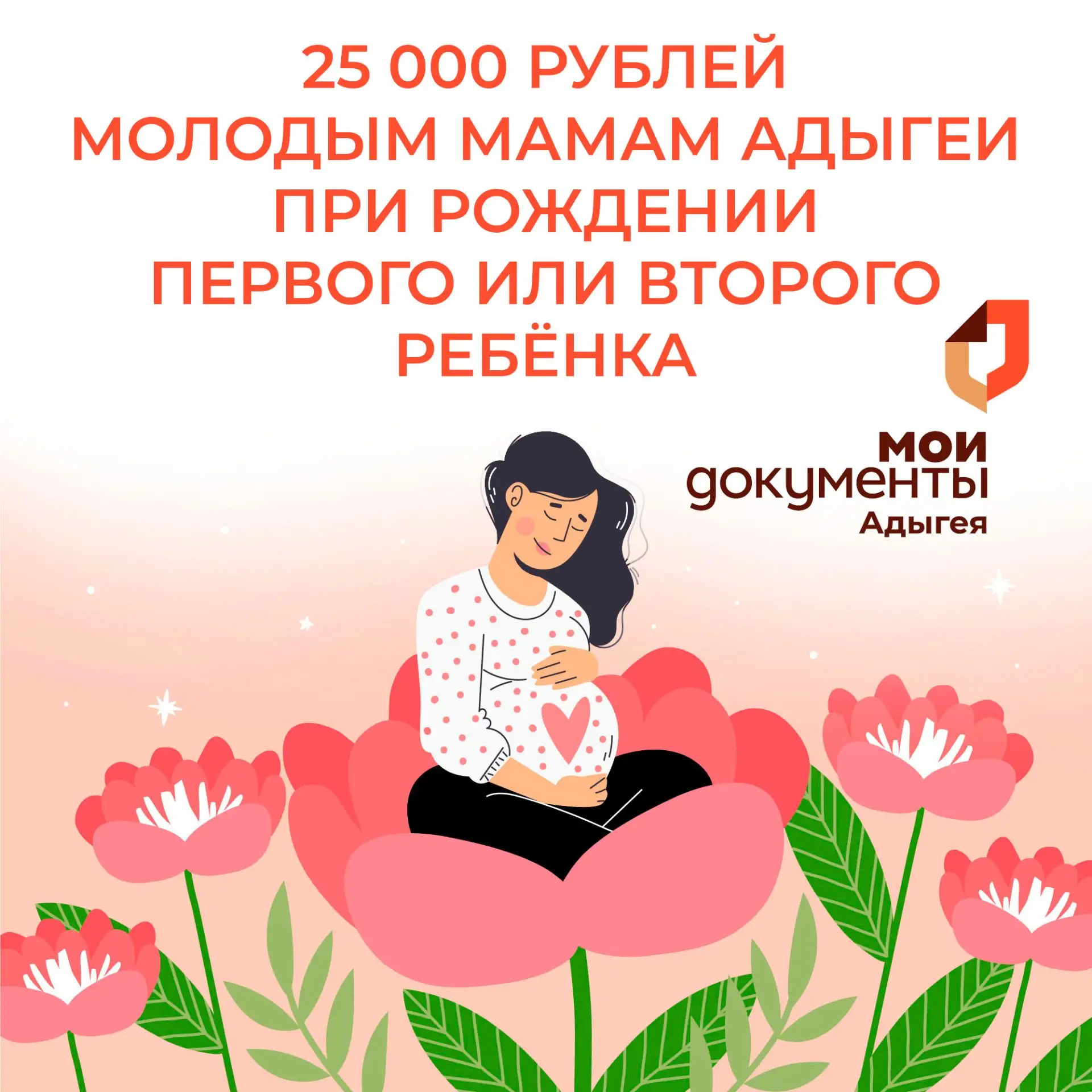 25 000 рублей — молодым мамам Адыгеи при рождении первого или второго ребёнка

С 1 января 2025 года 