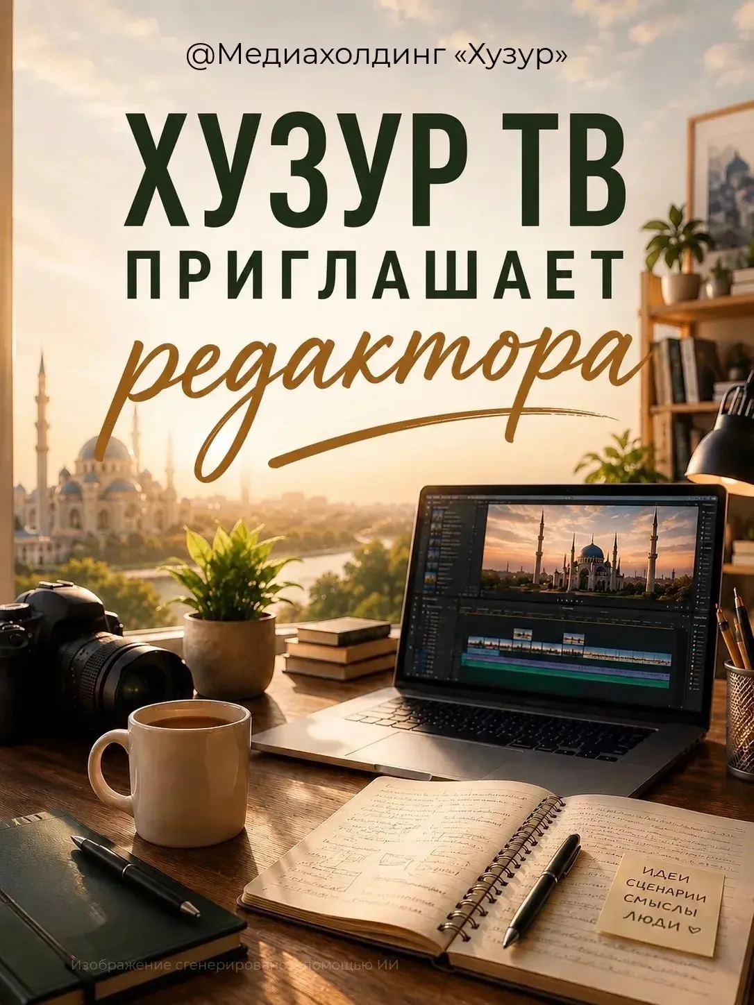 🎬 ХУЗУР ТВ ПРИГЛАШАЕТ РЕДАКТОРА