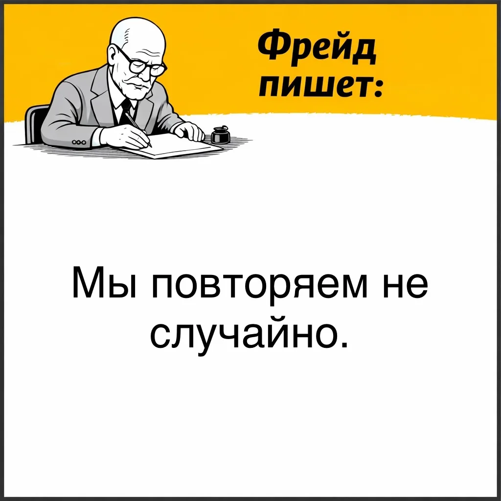 Фрейд описывал явление, при котором человек снова и снова оказывается в похожих ситуациях: схожие ко