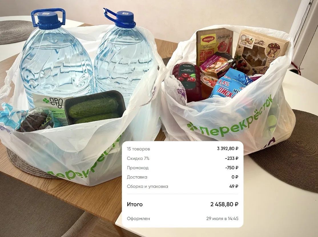 Скидка 750 руб в Перекрёстке
