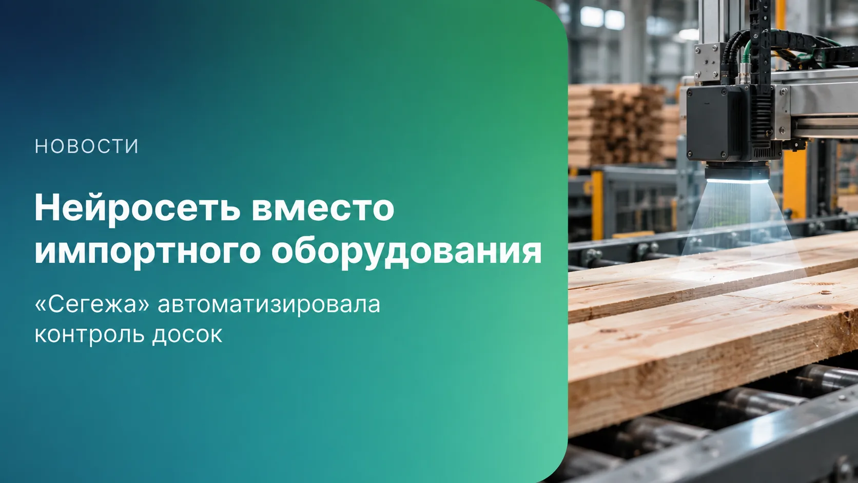 Нейросеть вместо импортного оборудования: «Сегежа» автоматизировала контроль досок