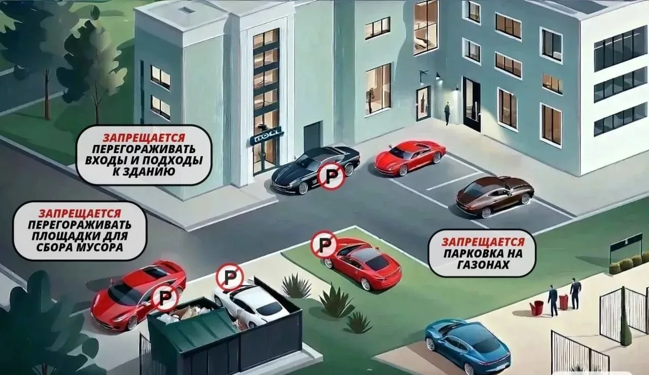 🚗 Уважаемые автомобилисты! 
 
👉Парковка у подъезда — это не просто удобство, это ответственность п