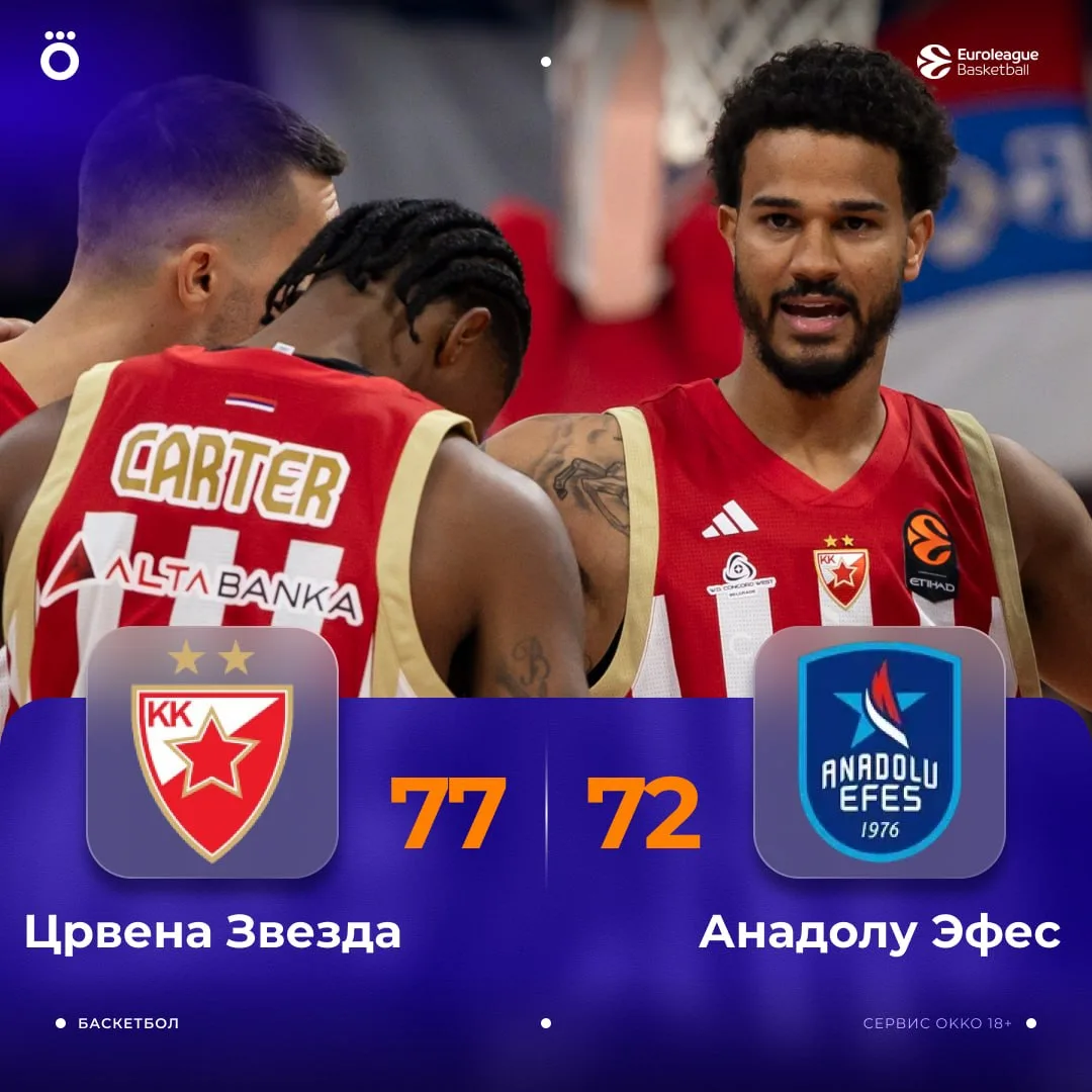 👀 «Црвена Звезда» одерживает первую победу в сезоне. Чима Монеке — самый результативны...