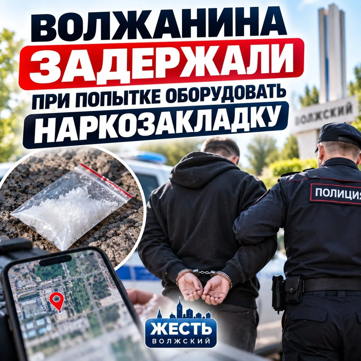 ⚡️ Волжанина задержали при попытке оборудовать наркозакладку