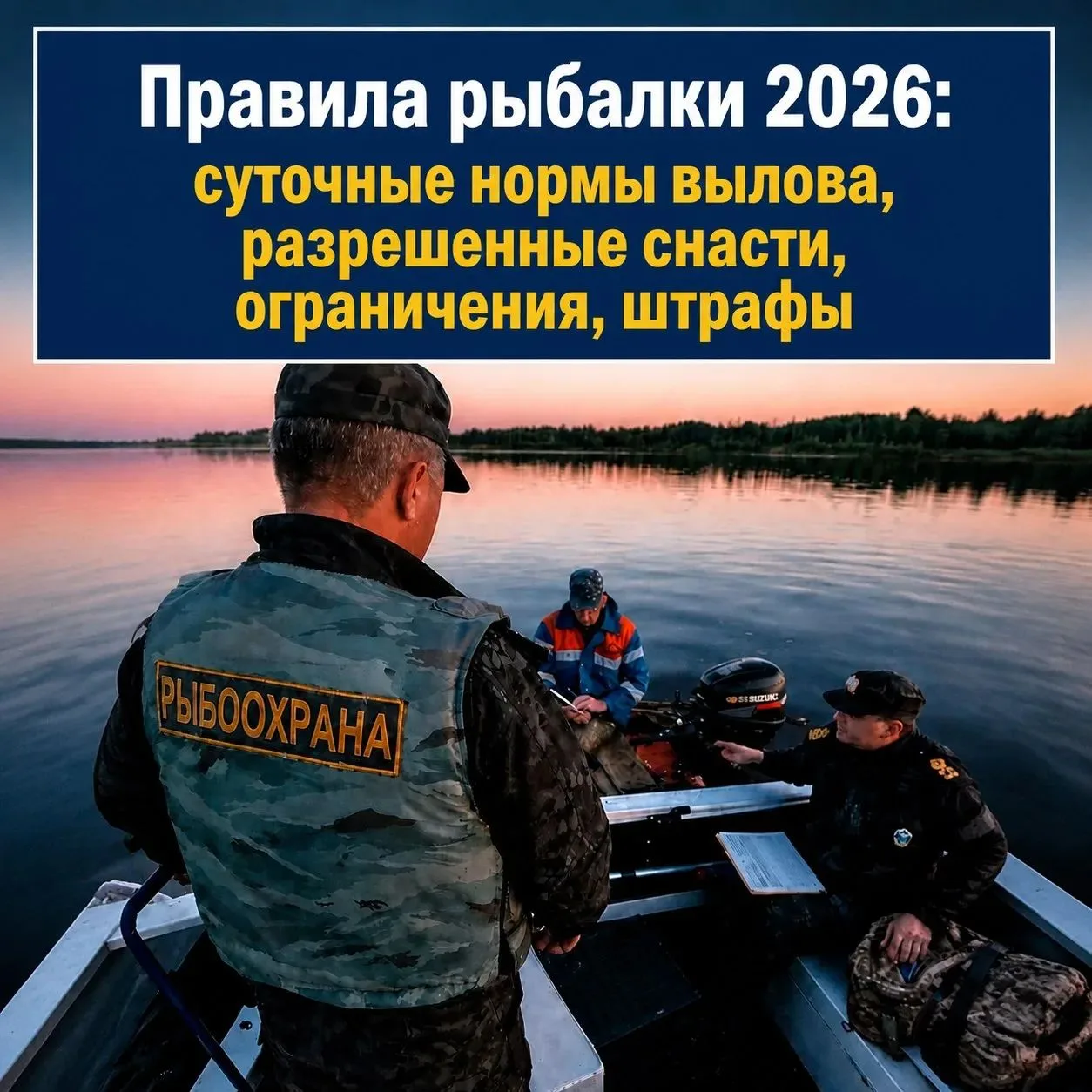 🚫 За что могут оштрафовать рыбака в 2026 году