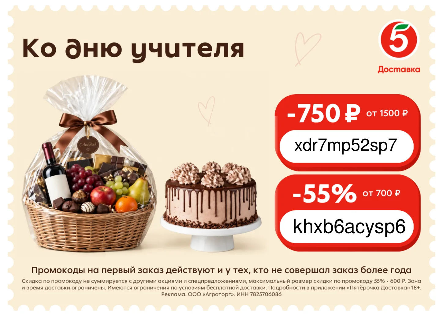 Промокоды в Пятёрочке