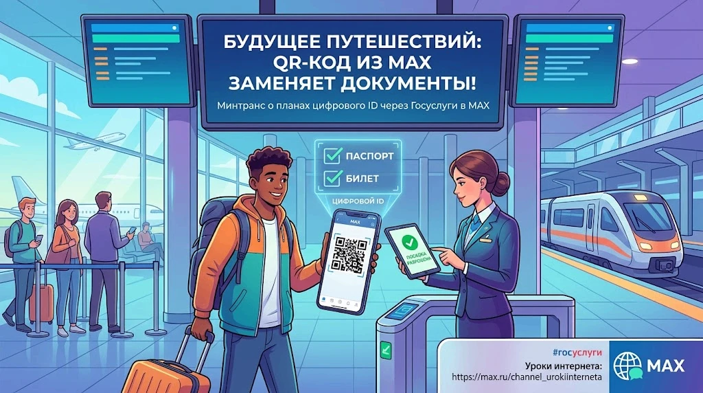 Со временем QR-код из MAX сможет заменить документы в аэропортах и на вокзалах