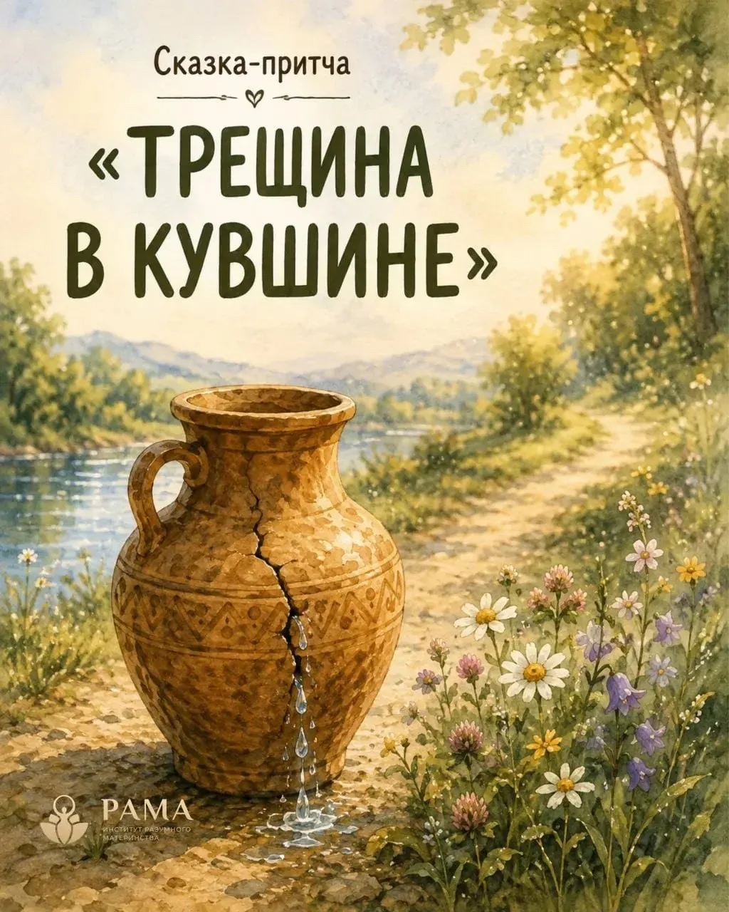 ✨️ Предлагаем вашему вниманию сказку-притчу «Трещина в кувшине» для совместного чтения ...