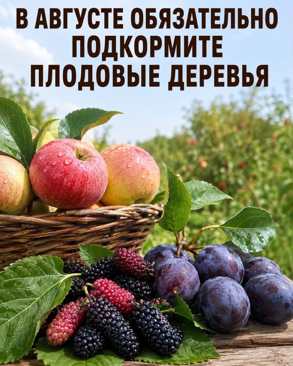 Август — время, когда плодовые деревья закладывают урожай следующего года.🌿