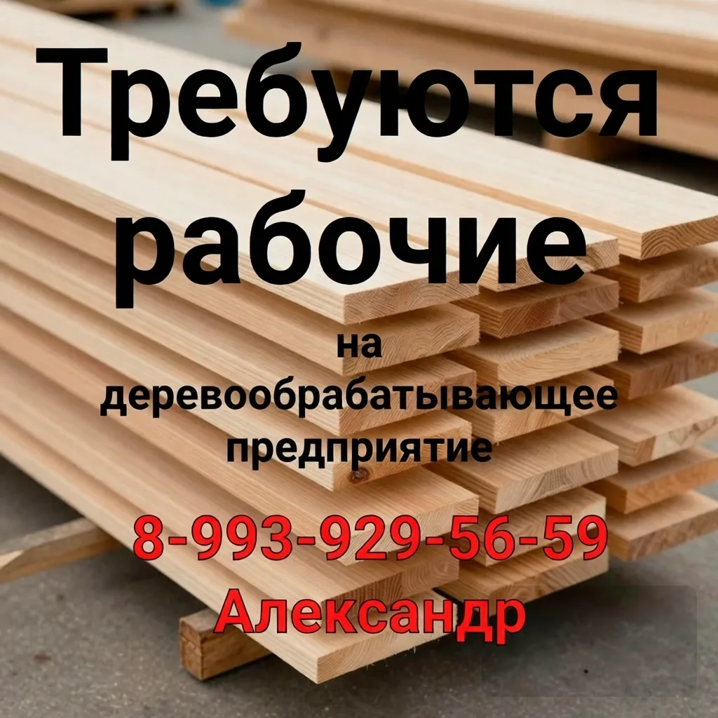 На деревообрабатывающий завод требуются сортировщики досок(мужчины и женщины), разнораб...