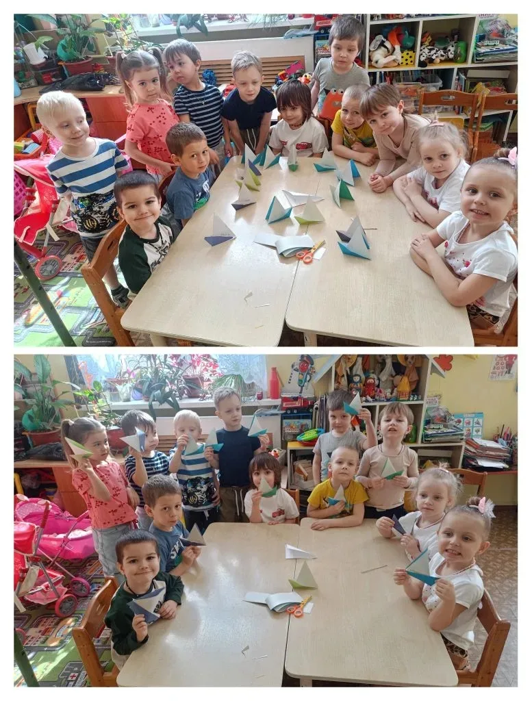 На занятии конструирование,