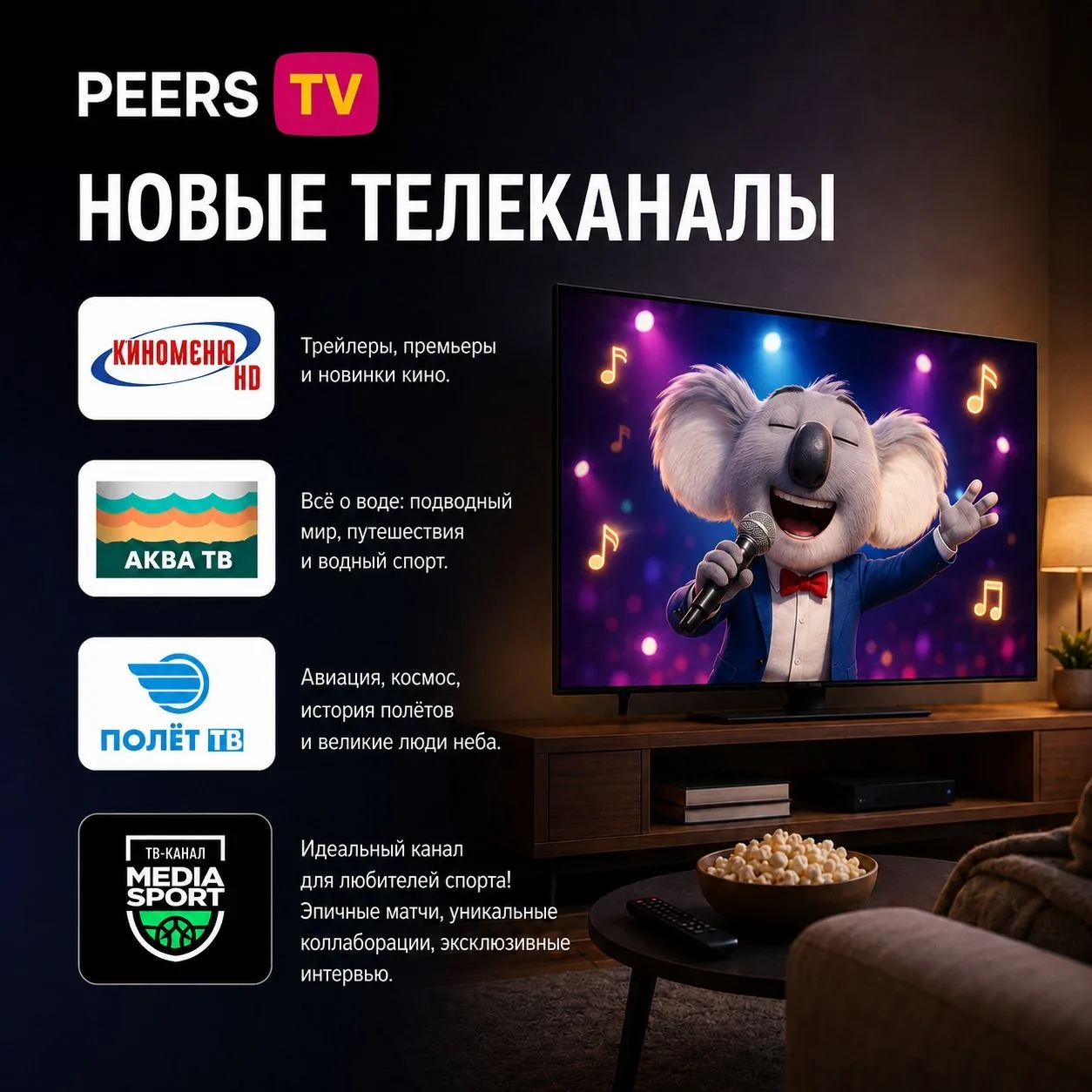 🤩 Мы добавили новые телеканалы в Peers.TV! 🔥